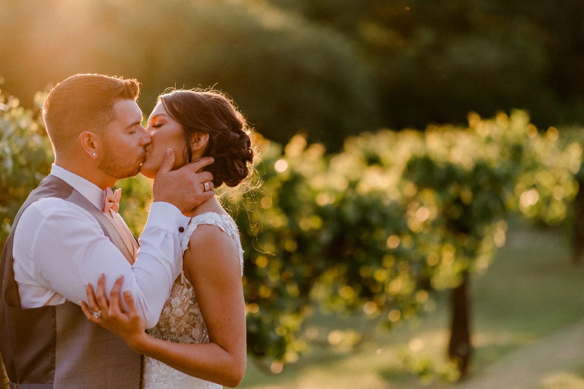 Authentic outdoor wedding portraits at Greenville SC venue