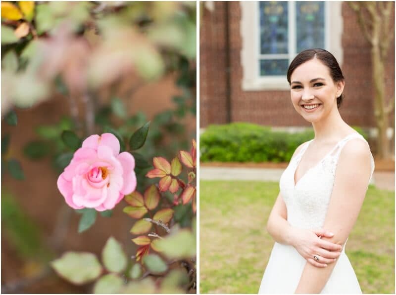 Bridal party portraits before Hall at Senate's End wedding ceremony