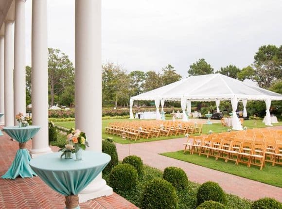 Pine Lakes Country Club elegant wedding reception setup SC