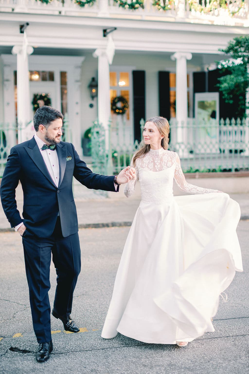 Elegant evening wedding ceremony captured by Jolie Connor Photography in SC