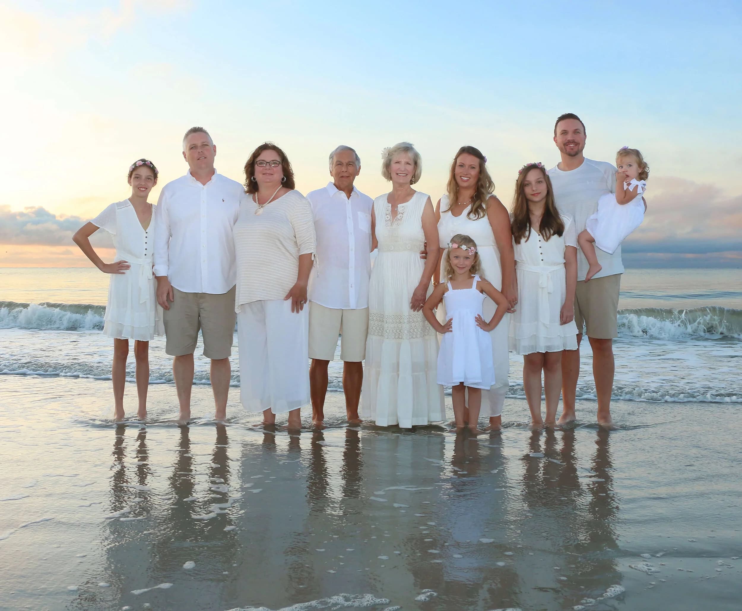 Family portrait session on Hilton Head Island beach