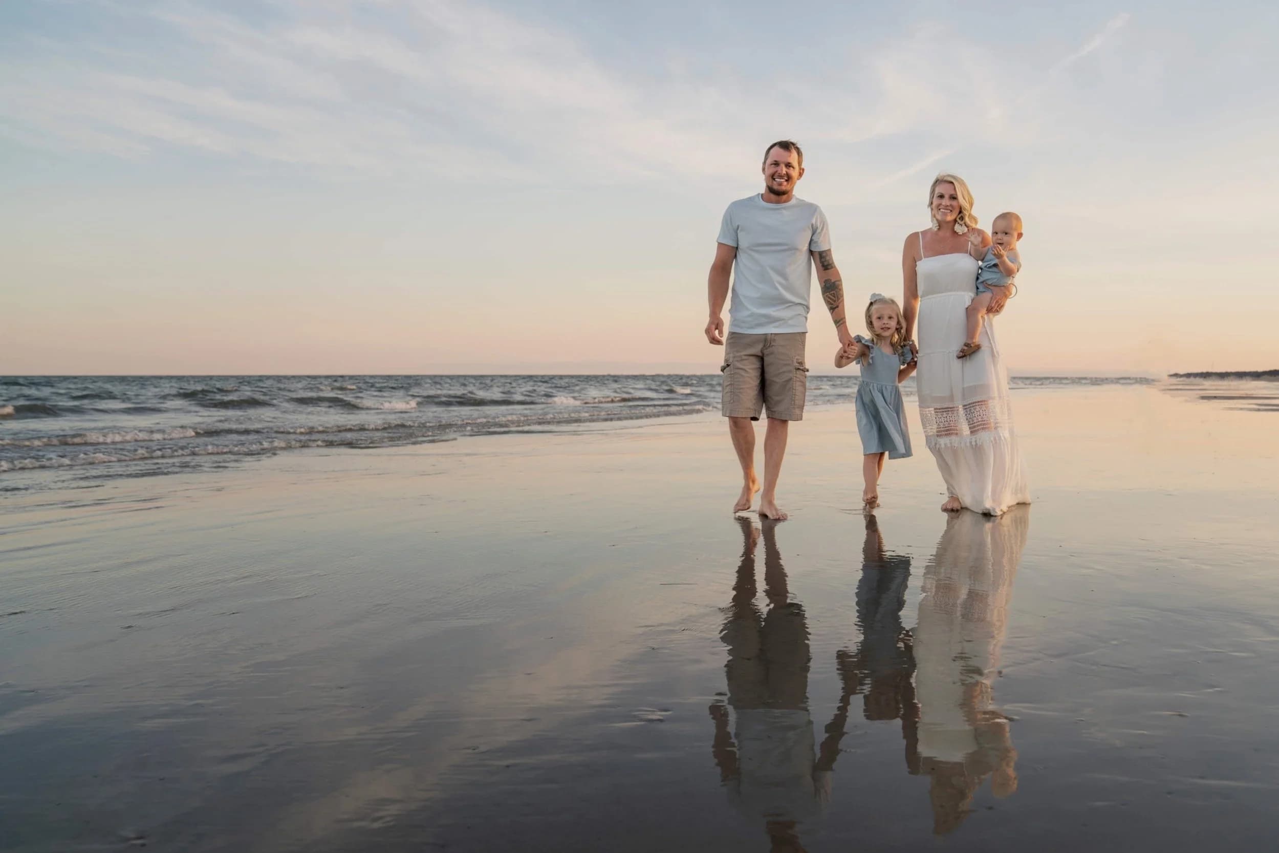 Couples beach photography at golden hour on Hilton Head