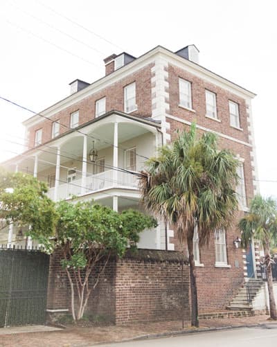 The Gadsden House historic mansion exterior in Charleston SC
