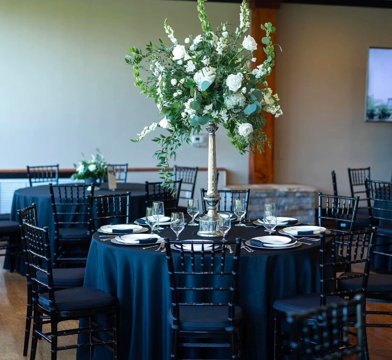 Stone River event venue interior stone fireplace bar Columbia SC