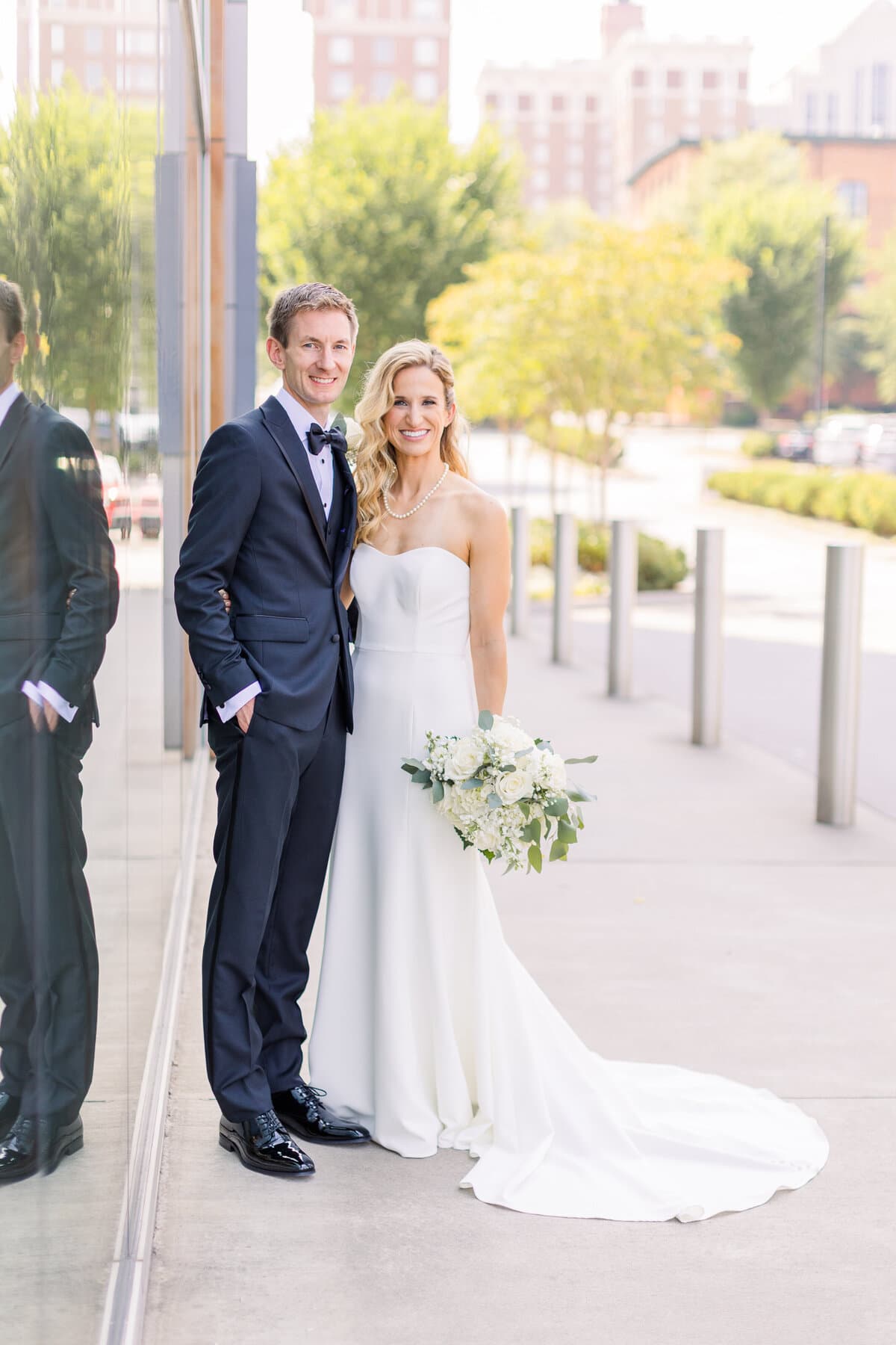 Romantic outdoor wedding portrait in Greenville SC by Katie Jaynes Photography