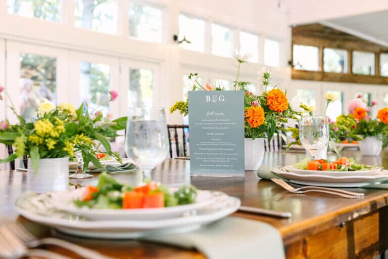 Romantic Chimney Pond Farms NC wedding with lush country surroundings