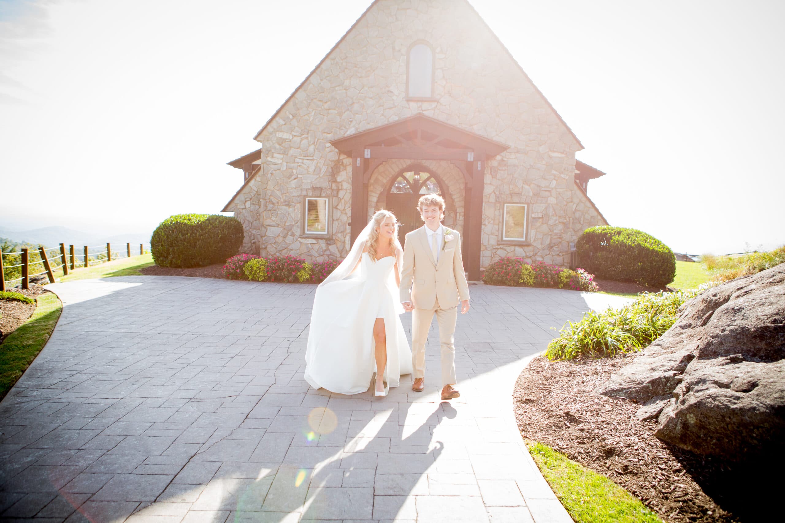 Cliffs at Glassy Chapel wedding in Landrum SC by FamZing Photography & Video