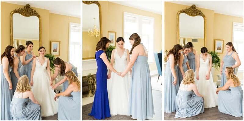 Senate's End downtown Columbia wedding bridal party celebration