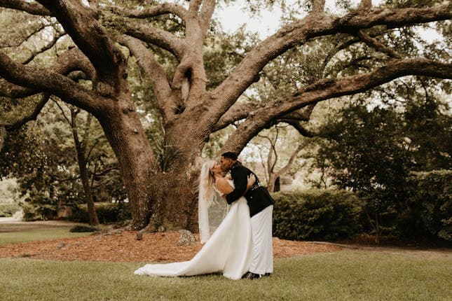 Outdoor tent reception at Lowndes Grove Charleston