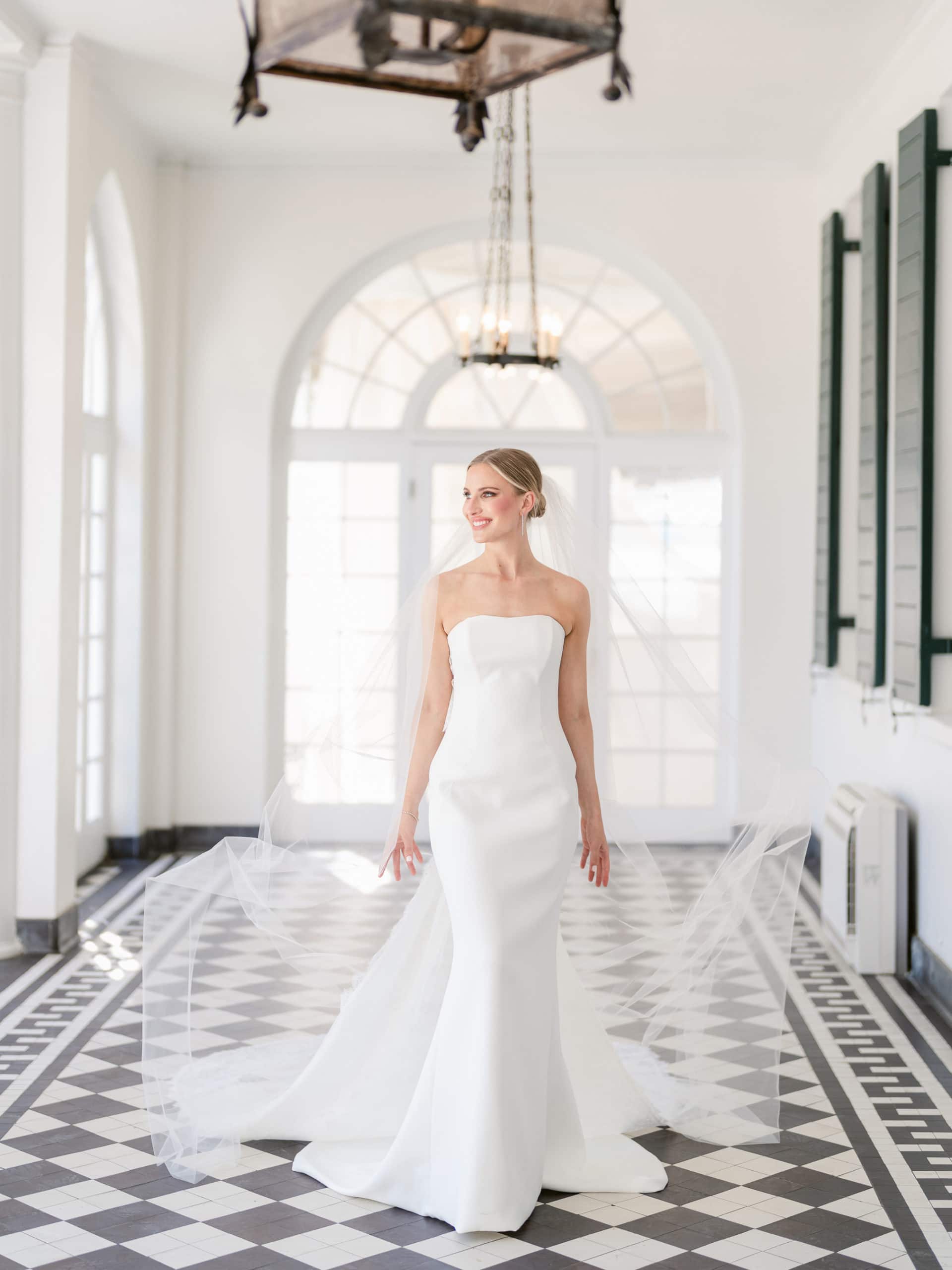 Lowndes Grove riverfront dock wedding portrait