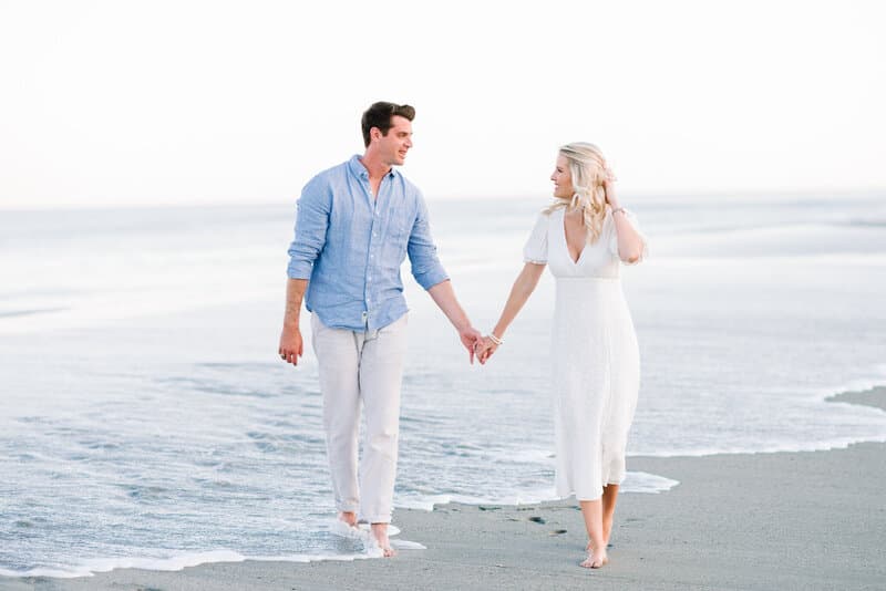 Romantic engagement session on the beach in Myrtle Beach SC