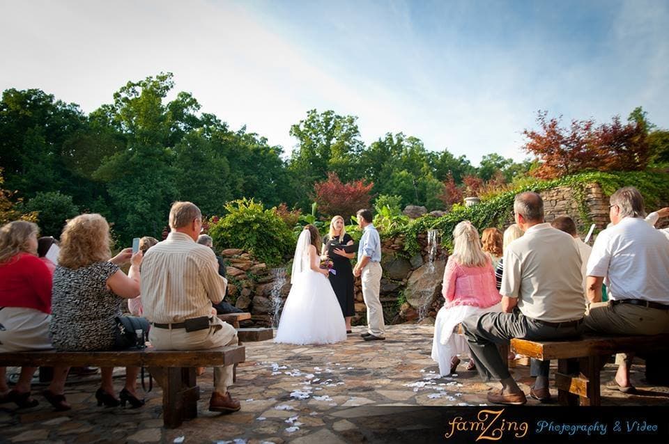 Wedding ceremony space at The Hollow at Paris Mountain Greenville