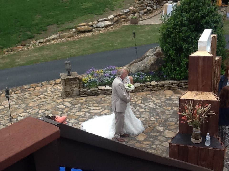 Covered pavilion at The Hollow at Paris Mountain wedding reception