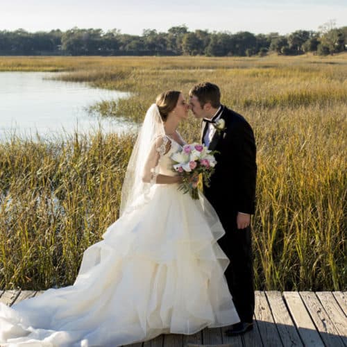 Anchorage 1770 marsh waterfront wedding ceremony Beaufort SC