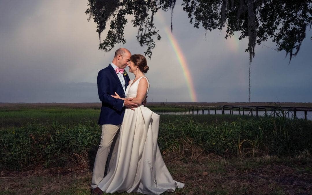 Stunning Agape Oaks wedding with oak trees and water views in Beaufort SC