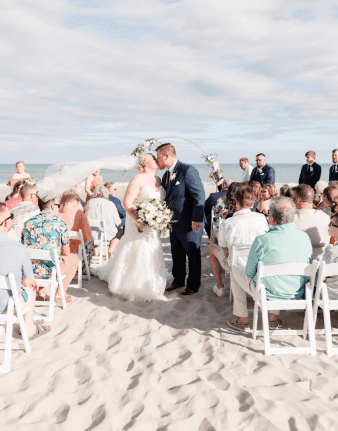 21 Main Events beach ceremony at sunset North Myrtle Beach
